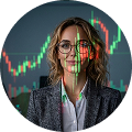 Profissional analisando dados de mercado