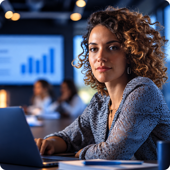 Profissional analisando tendências e gráficos financeiros